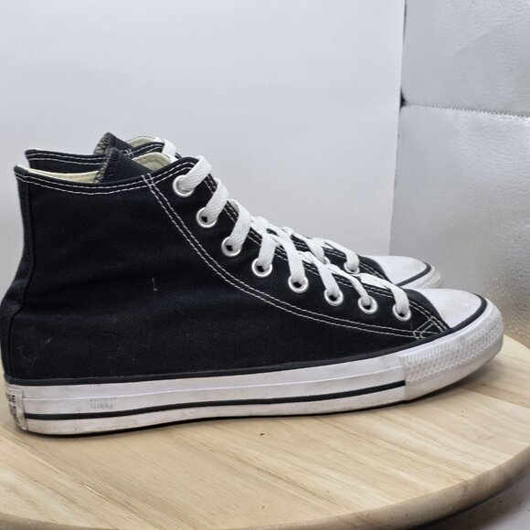 Converse All Star Hi Black Mens 8 Womens 10 High Top Sneakers Shoes M9160C - Picture 3 of 9